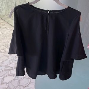 Black cold shoulder blouse